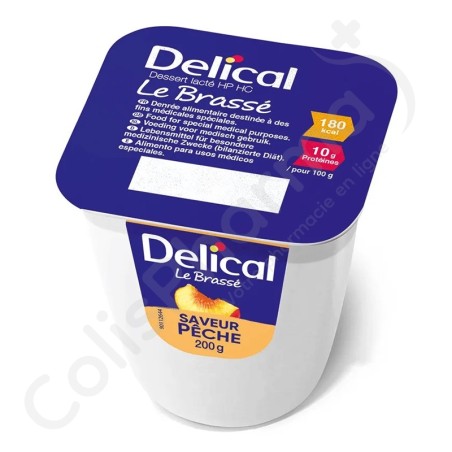 Delical Dessert Le Brassé Pêche - 4x200 g