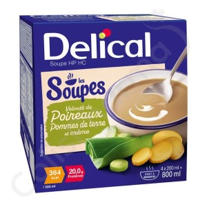 Delical Soupe Poireaux Pommes de Terre & Crème - 4x200 ml