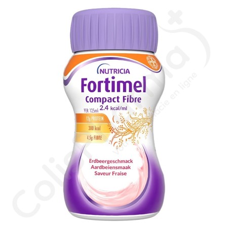 Fortimel Compact Fibre Fraise - 4x125 ml