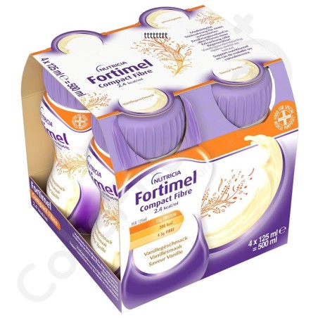 Fortimel Compact Fibre Vanille - 4x125 ml