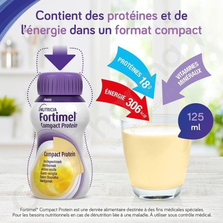 Fortimel Compact Protein Weekly Pack Fraise - 14x125 ml