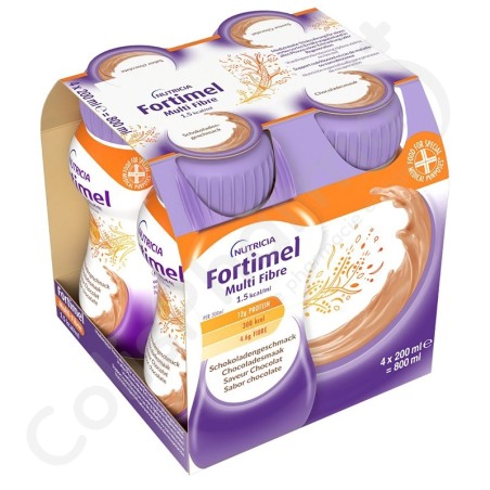 Fortimel Multi Fibre 1.5 kcal Chocolade - 4x200 ml