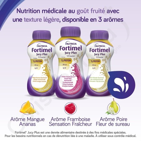 Fortimel Jucy Plus Framboise Sensation Fraicheur - 4x200 ml