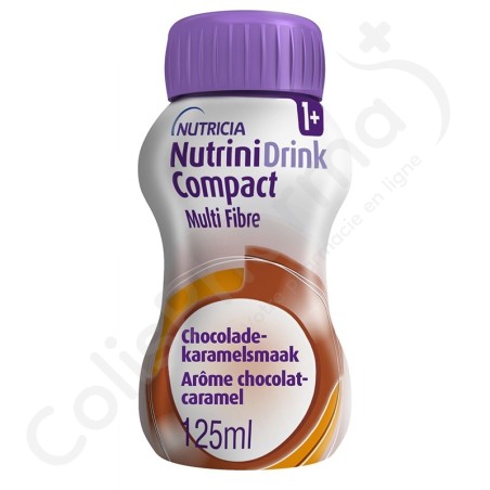 NutriniDrink Compact Multi Fibre Chocolade-Karamelsmaak - 4x125 ml