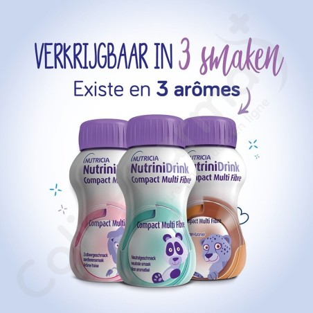 NutriniDrink Compact Multi Fibre Chocolade-Karamelsmaak - 4x125 ml