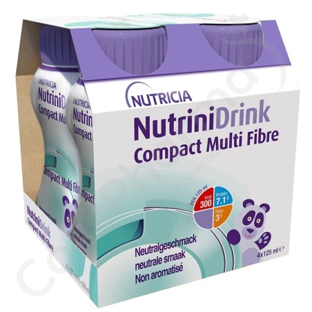 NutriniDrink Compact Multi Fibre Neutral Smaak - 4x125 ml