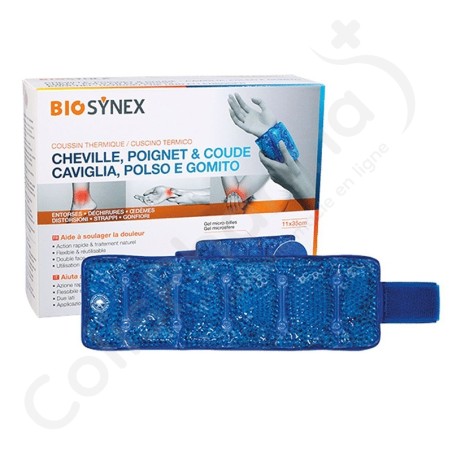 Biosynex Coussin Thermique Cheville, Poignet & Coude - 11 x 35 cm