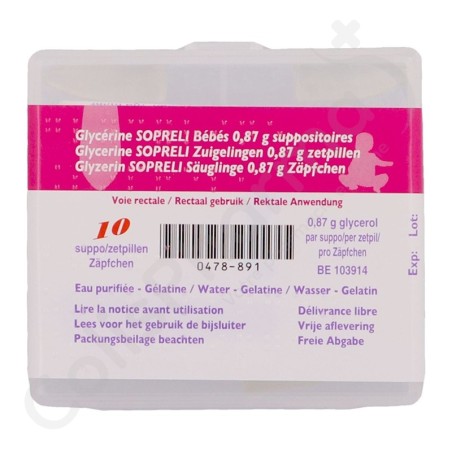 Glycerine Sopreli Baby - 10 zetpillen