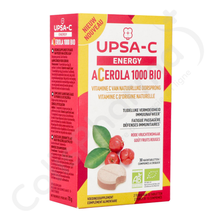 UPSA-C Energy Acerola 1000 mg - 30 kauwtabletten