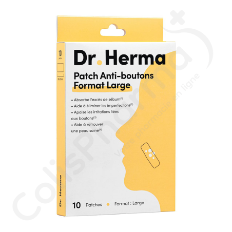 Dr. Herma Patch Anti-boutons Large - 10 patchs