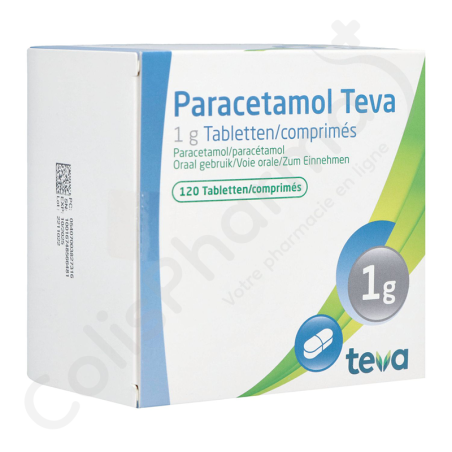 Paracetamol Teva 1 g - 120 comprimés