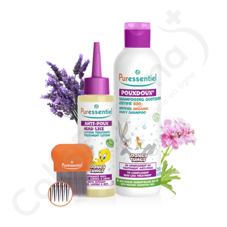 Puressentiel Anti-luizen Looney Tunes Set - 1 lotion + 1 shampoo