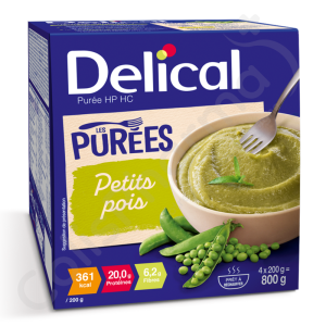 Delical Purée HP HC Petits Poids - 4x200 g