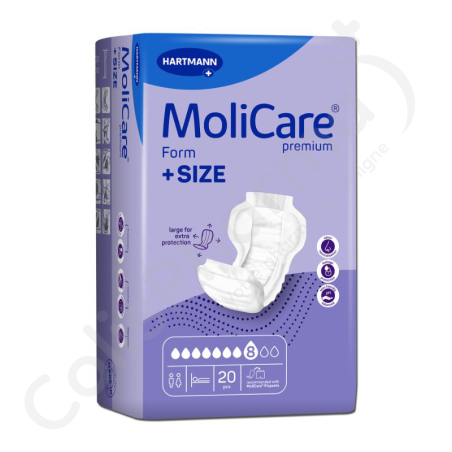 Molicare Form +Size 8 Druppels - 20 anatomische inleggers