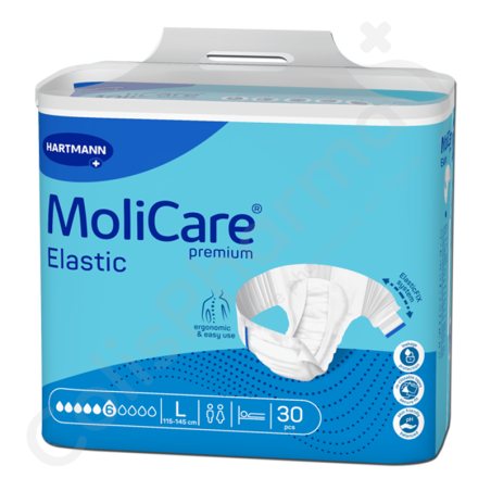 Molicare Elastic 6 Druppels Large - 30 kleefluiers