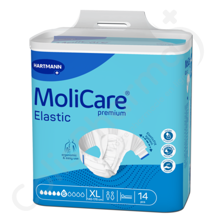 Molicare Elastic 6 Druppels Extra Large - 14 kleefluiers