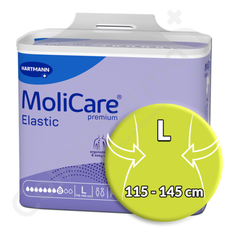 Molicare Elastic 8 Druppels Large - 24 kleefluiers