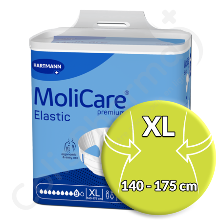 Molicare Elastic 9 Druppels Extra Large - 14 kleefluiers