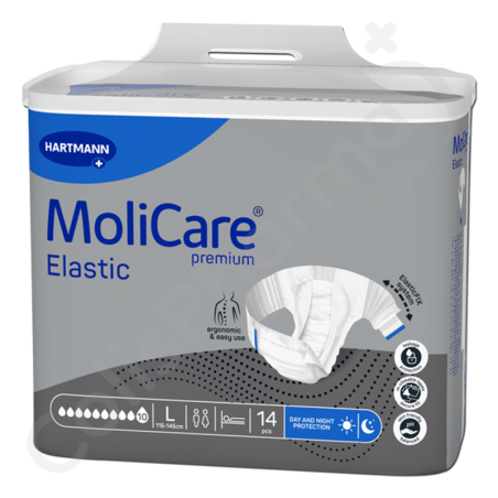 Molicare Elastic 10 Druppels Large - 14 kleefluiers