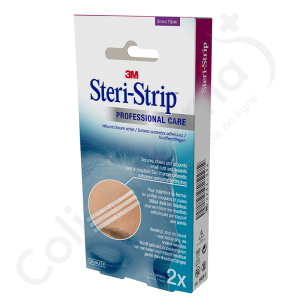 Steri-Strip 3M Professional Care 3 mm x 7,5 cm - 2 x 5 strips de sutures adhésives