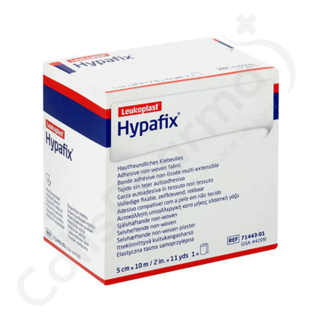 Leukoplast Hypafix Bande Adhésive 5 cm x 10 m - 1 rouleau