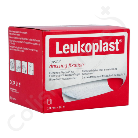 Leukoplast Hypafix Dressing Fixation Bande Adhésive 10 cm x 10 m - 1 rouleau