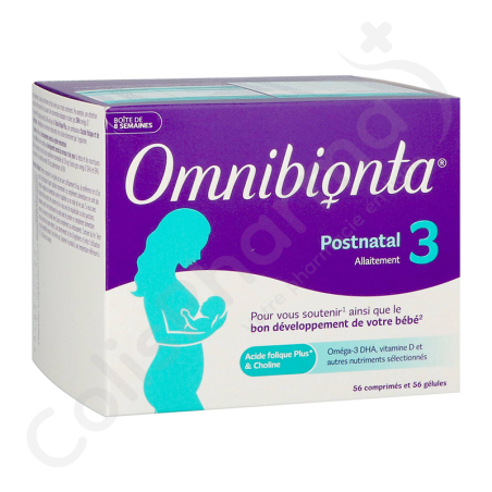 Omnibionta Postnatal 3 Allaitement 8 Semaines - 56 comprimés + 56 capsules