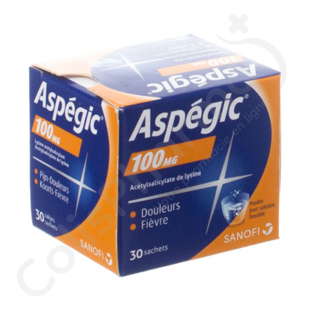 Aspégic 100 mg - 30 zackjes