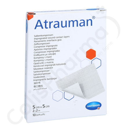 Atrauman 5 cm x 5 cm - 10 compresses grasses