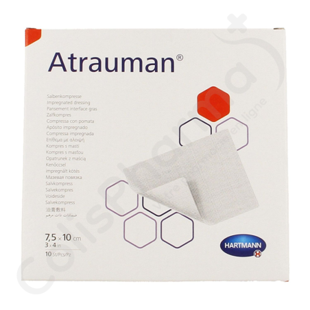 Atrauman 7,5 cm x 10 cm - 10 compresses grasses