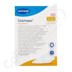 Cosmopor Transparent 5 x 7,2 cm - 5 transparante verbanden