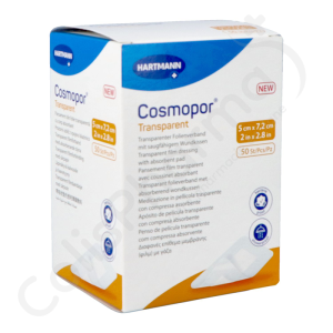 Cosmopor Transparent 5 x 7,2 cm - 50 pansements transparents