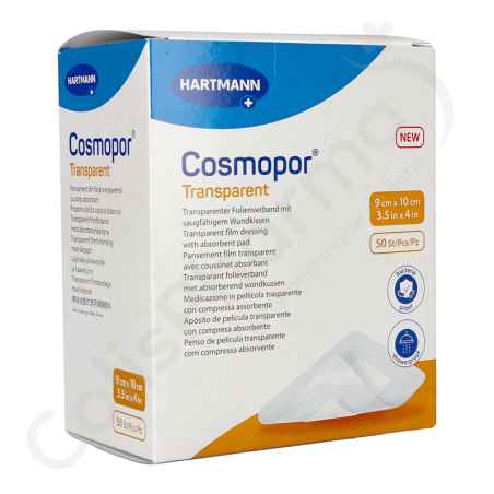 Cosmopor Transparent 9 x 10 cm - 50 transparante verbanden