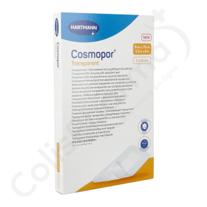 Cosmopor Transparent 9 x 15 cm - 5 pansements transparents