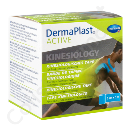 DermaPlast Active Kinesio Tape Blauw 5 x 5 cm - 1 stuk