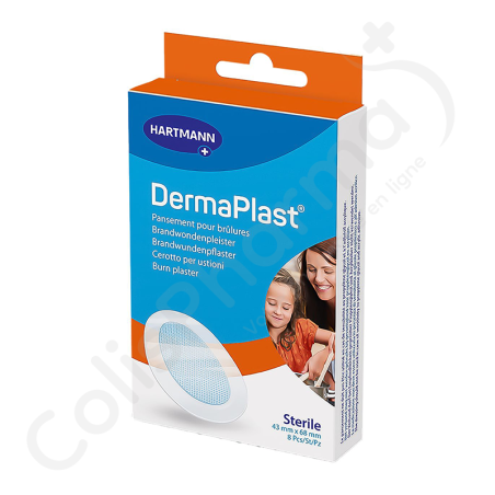 DermaPlast Brandwondenpleisters 4,3 x 6,8 cm - 8 pleisters