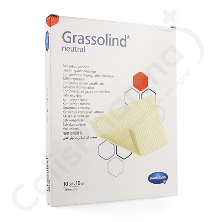 Grassolind 10 cm x 10 cm - 10 pansements