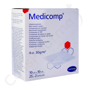 Medicomp 10 cm x 10 cm 4 Lagen Steriel - 25 x 2 stuks