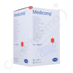 Medicomp 10 cm x 10 cm 6 Lagen Niet Steriel - 100 stuks