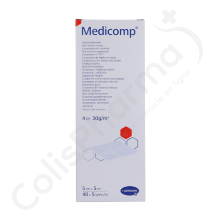 Medicomp 5 cm x 5 cm 4 Lagen Steriel - 40 x 5 stuks