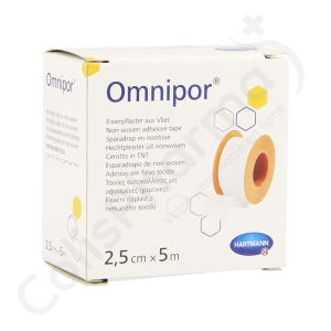 Omnipor 2,5 cm x 5 m - 1 stuk