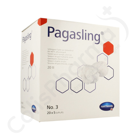 MediSet Tampon en Gaze Pagasling Taille 3 - 20 x 5 pièces