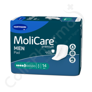 Molicare Men Pad 5 Gouttes - 14 protections anatomiques