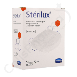 Stérilux Compresses Ophtalmiques 56 x 70 mm - 10 pièces