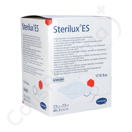 Sterilux ES 7,5 x 7,5 cm 8 Lagen Steriel - 40 x 3 stuks