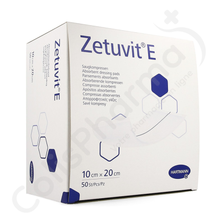 Zetuvit E 10x20 cm - 50 niet-steriele verbanden